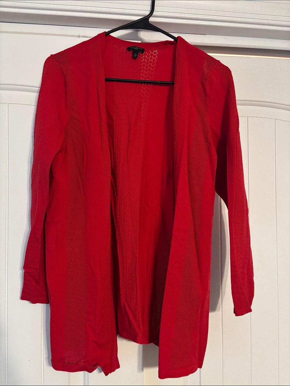 Talbots Open-Front Red Women's Cardigan
